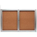 Aarco AARCO Products DCC4872RB Aluminum Framed Enclosed Bulletin Board Blue Powder Coat DCC4872RB